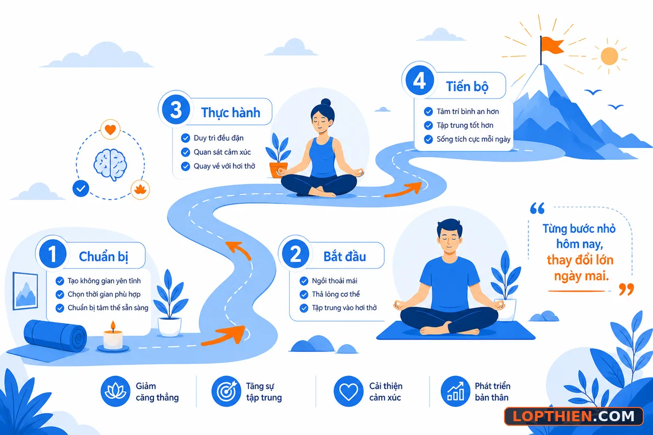 Quy trình bắt đầu thiền đúng cách cho người mới