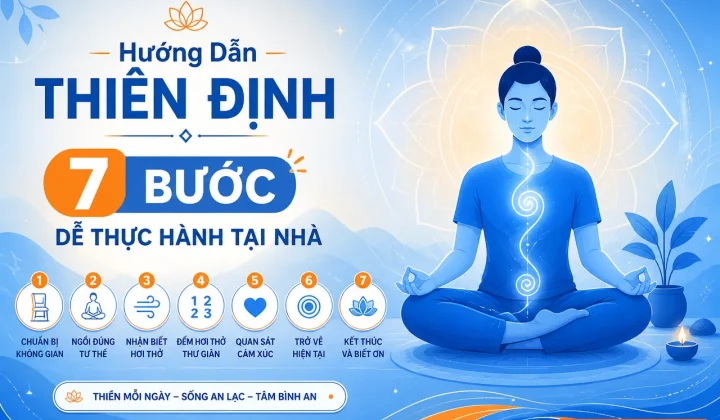 Hướng dẫn thiền định: 7 bước tập thiền dễ thực hành tại nhà