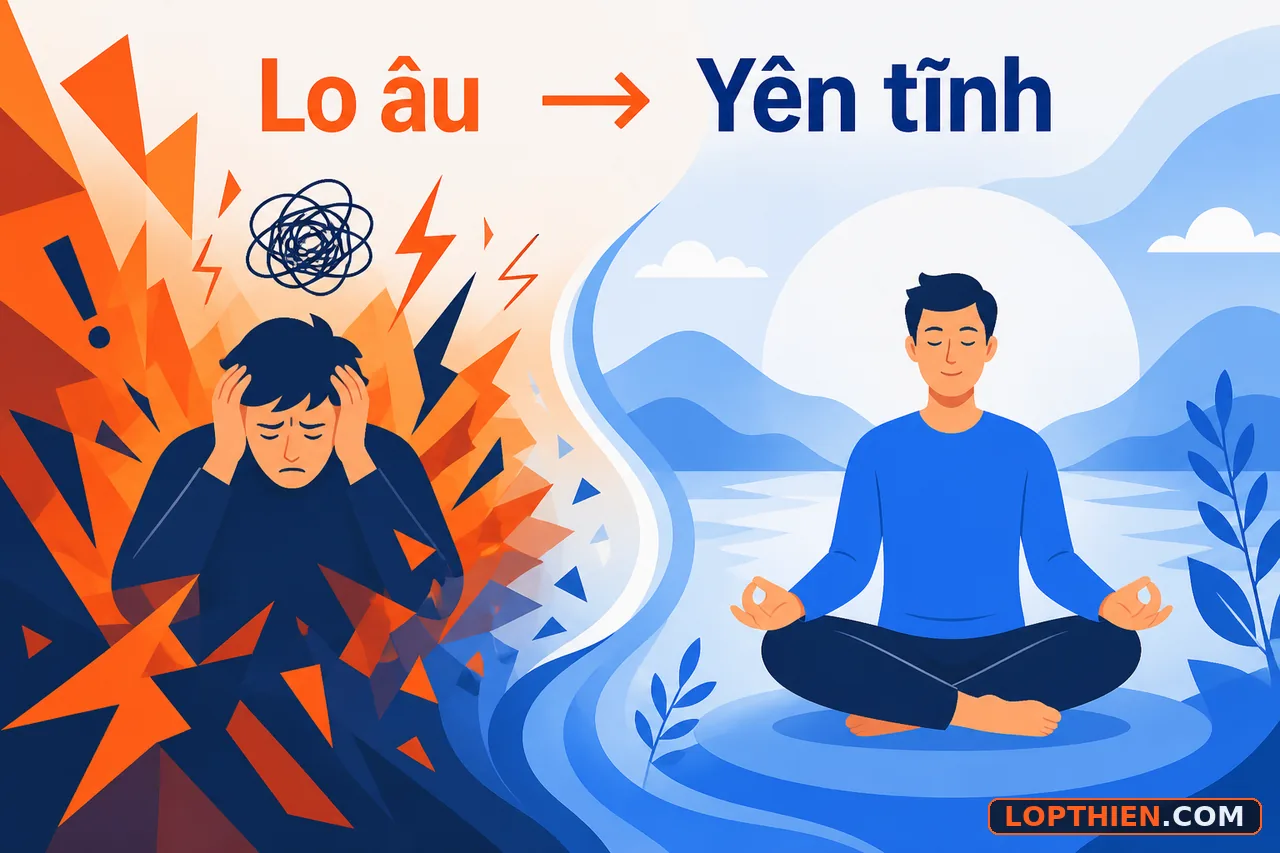 Thiền định giúp chuyển đổi từ lo âu thành yên tĩnh