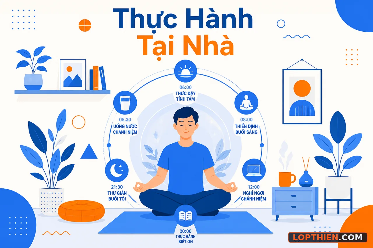 Tập thiền tại nhà với thói quen hàng ngày để thực hành hiệu quả