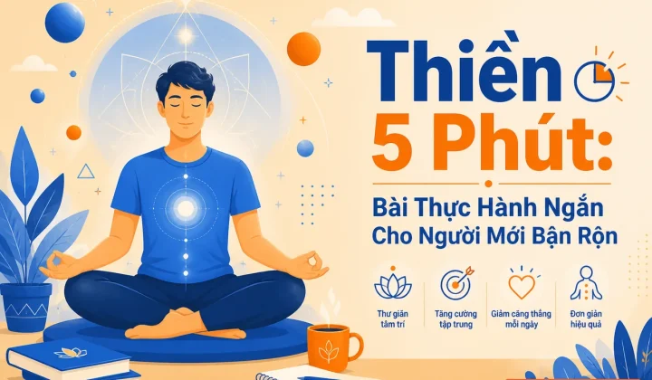 Thiền 5 phút - hướng dẫn thực hành cho người mới bận rộn