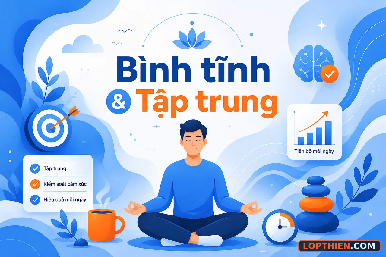 Lợi ích thiền 5 phút giảm căng thẳng và tăng khả năng tập trung