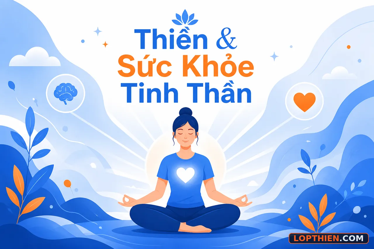 Thiền có tác dụng giảm lo âu, trầm cảm, căng thẳng—sức khỏe tinh thần.