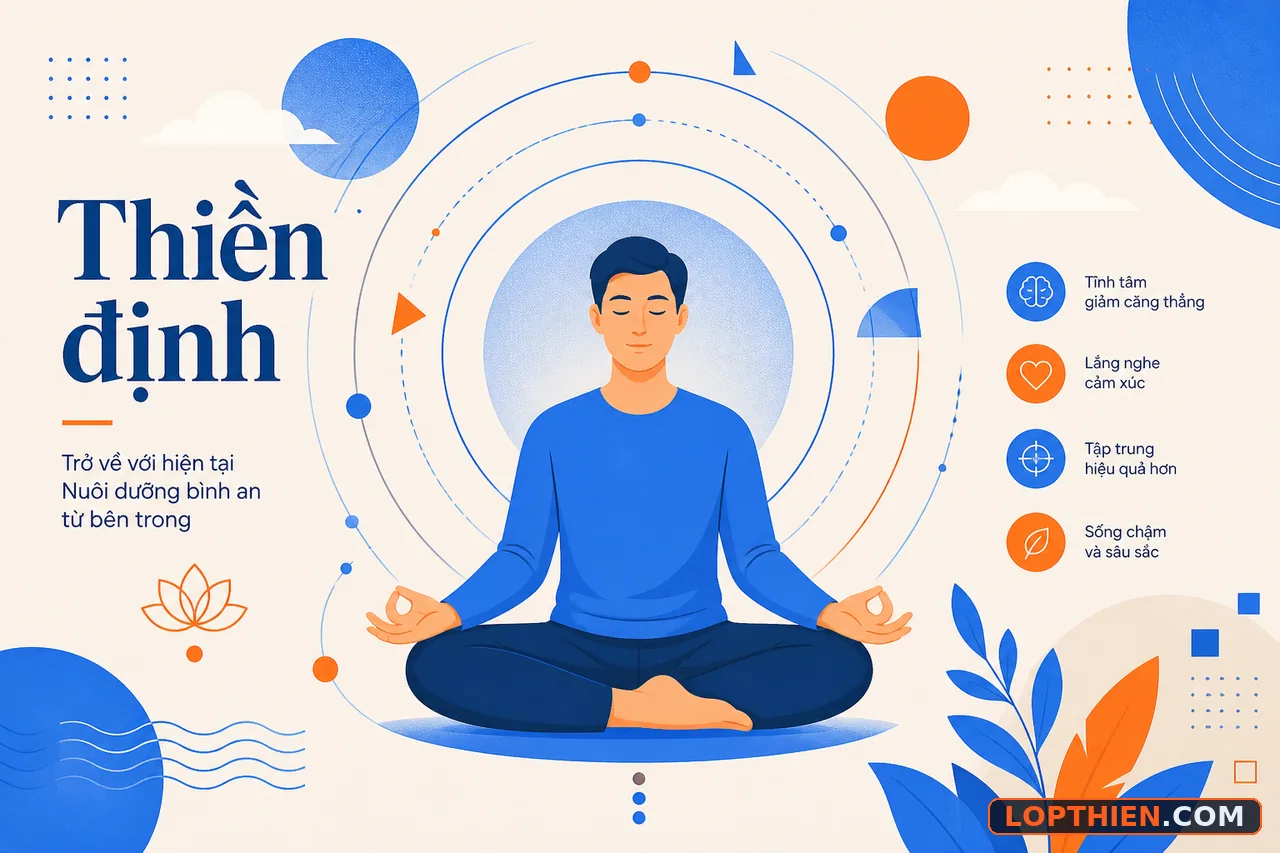 Thiền định là kỹ năng tập trung tâm trí vào khoảnh khắc hiện tại