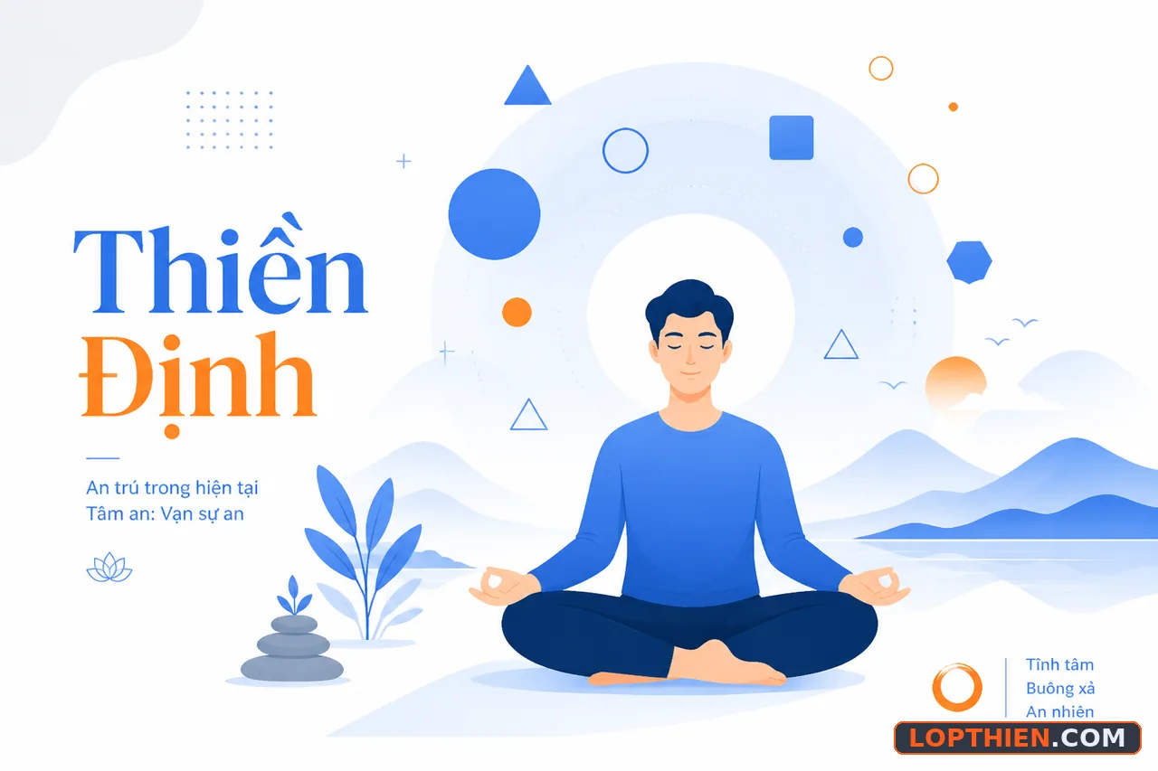 Thiền định: hướng dẫn rèn luyện tâm trí yên tĩnh, tập trung và cân bằng