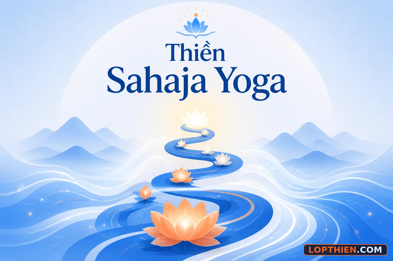 Con đường thiền Sahaja Yoga với sen nở và năng lượng tâm linh