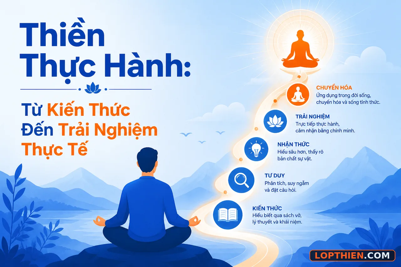 Thiền thực hành: chuyển đổi từ kiến thức sang trải nghiệm thực tế