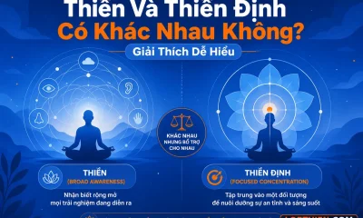 Thiền và thiền định khác nhau không? Minh họa sự khác biệt thiền định.