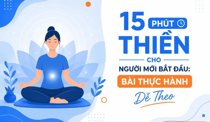 Hình minh họa 15 phút thiền cho người mới bắt đầu với tư thế yên