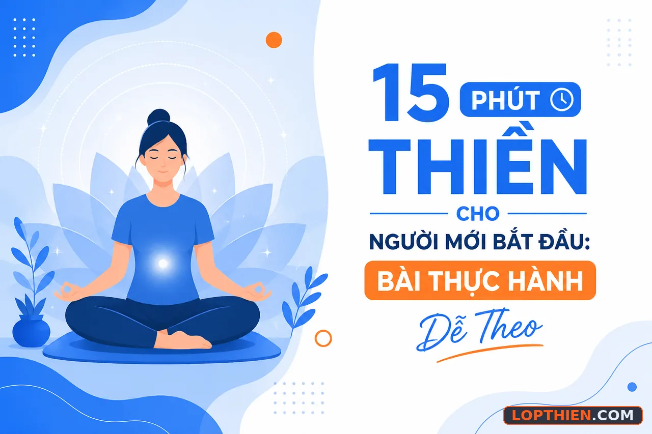 Hình minh họa 15 phút thiền cho người mới bắt đầu với tư thế yên