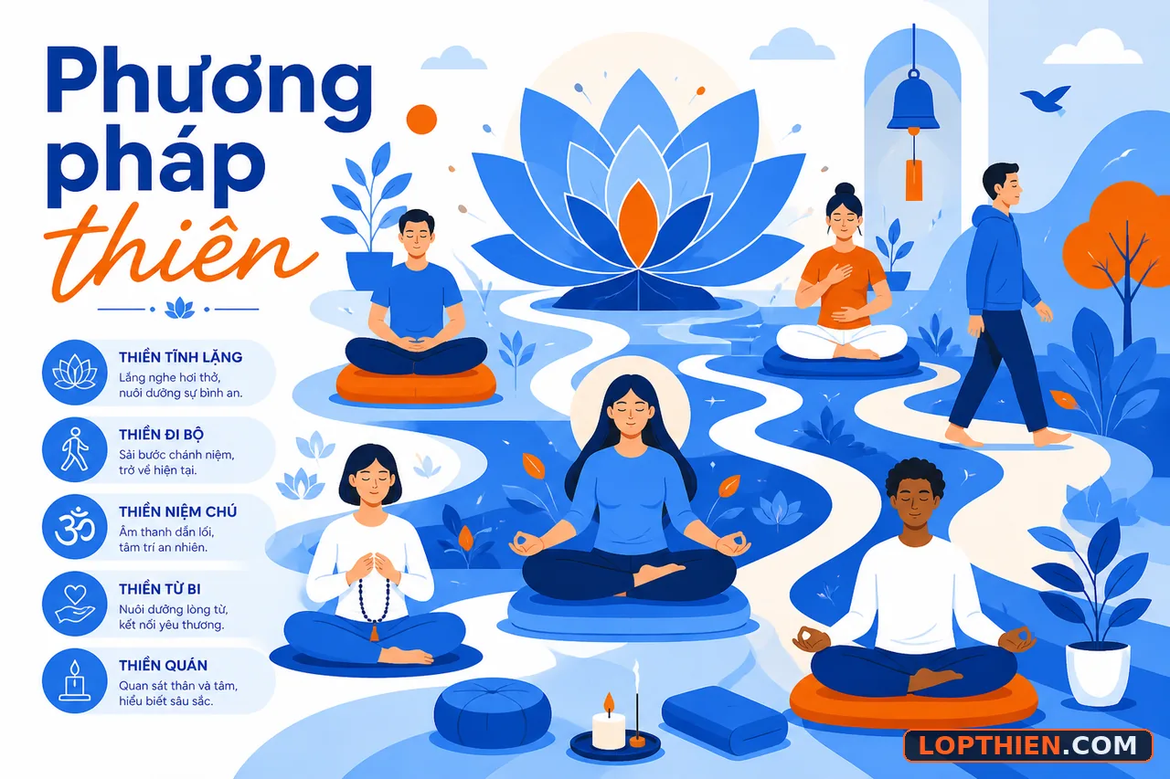 Phương pháp thiền đa dạng cho mọi người bắt đầu