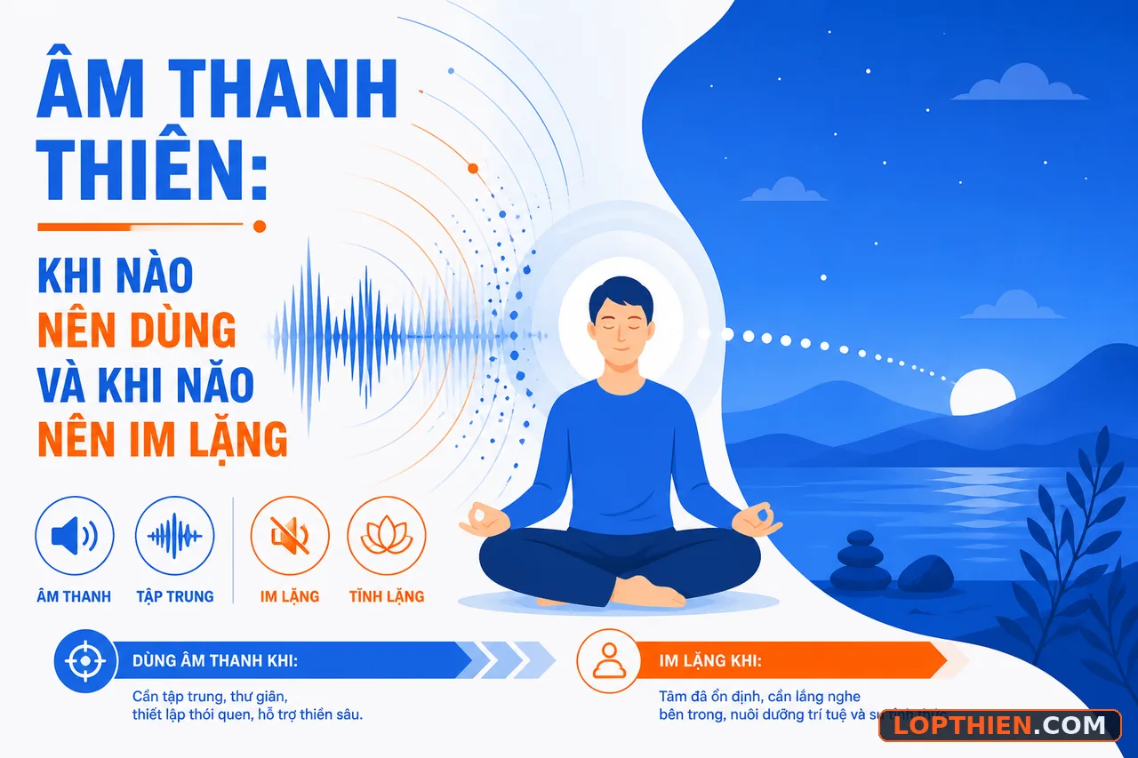 Âm thanh thiền - khi dùng và khi im lặng để thư giãn