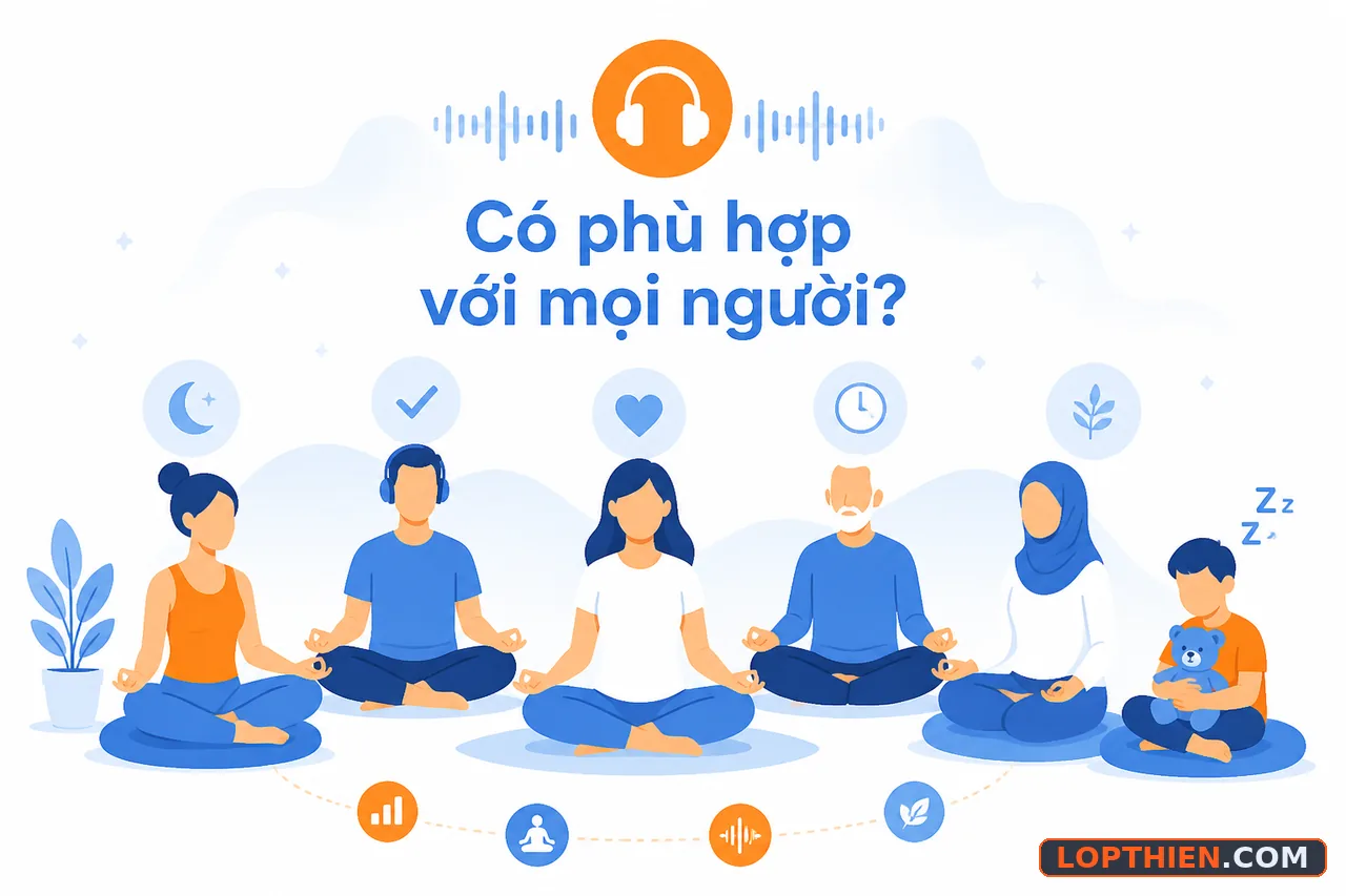 Audio thiền trước khi ngủ phù hợp với đa số người nhưng cần lưu ý riêng.