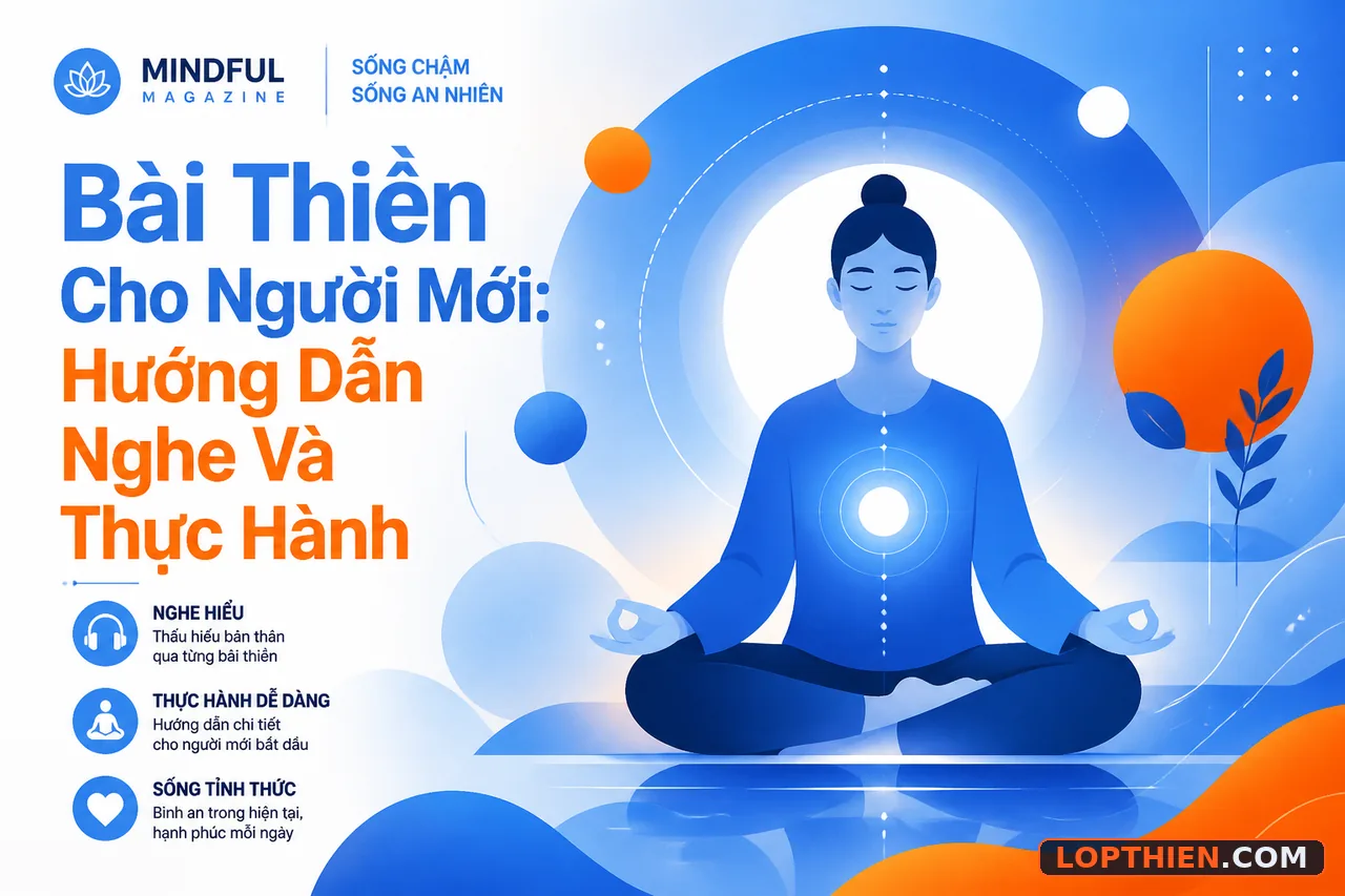 Hình minh họa hướng dẫn bài thiền cho người mới