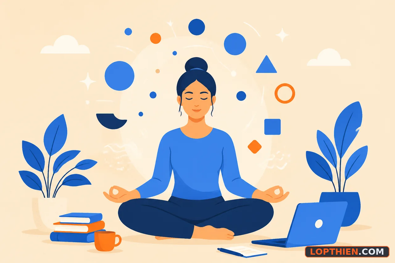 Minh họa thiền buổi trưa ngắn cho chuyên gia bận rộn