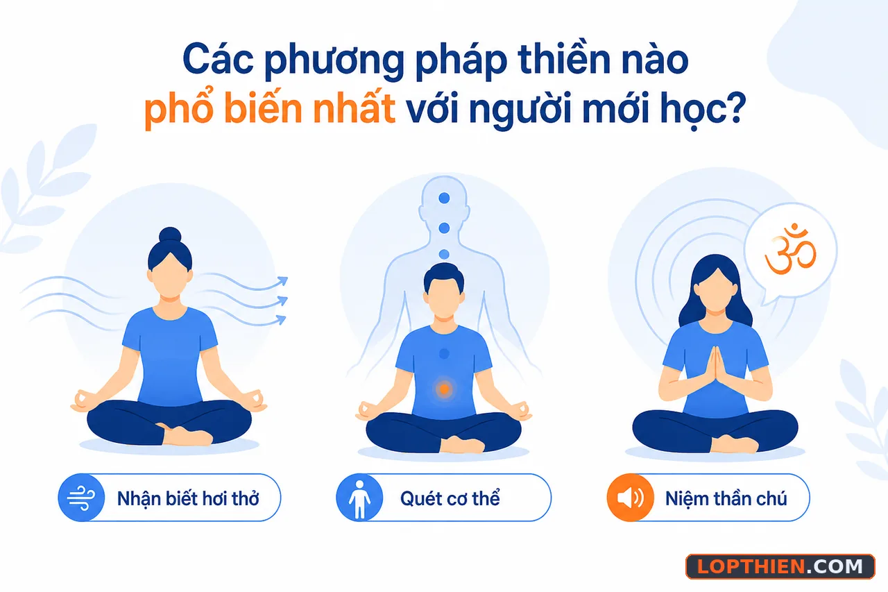 Các phương pháp thiền phổ biến phù hợp cho người mới học