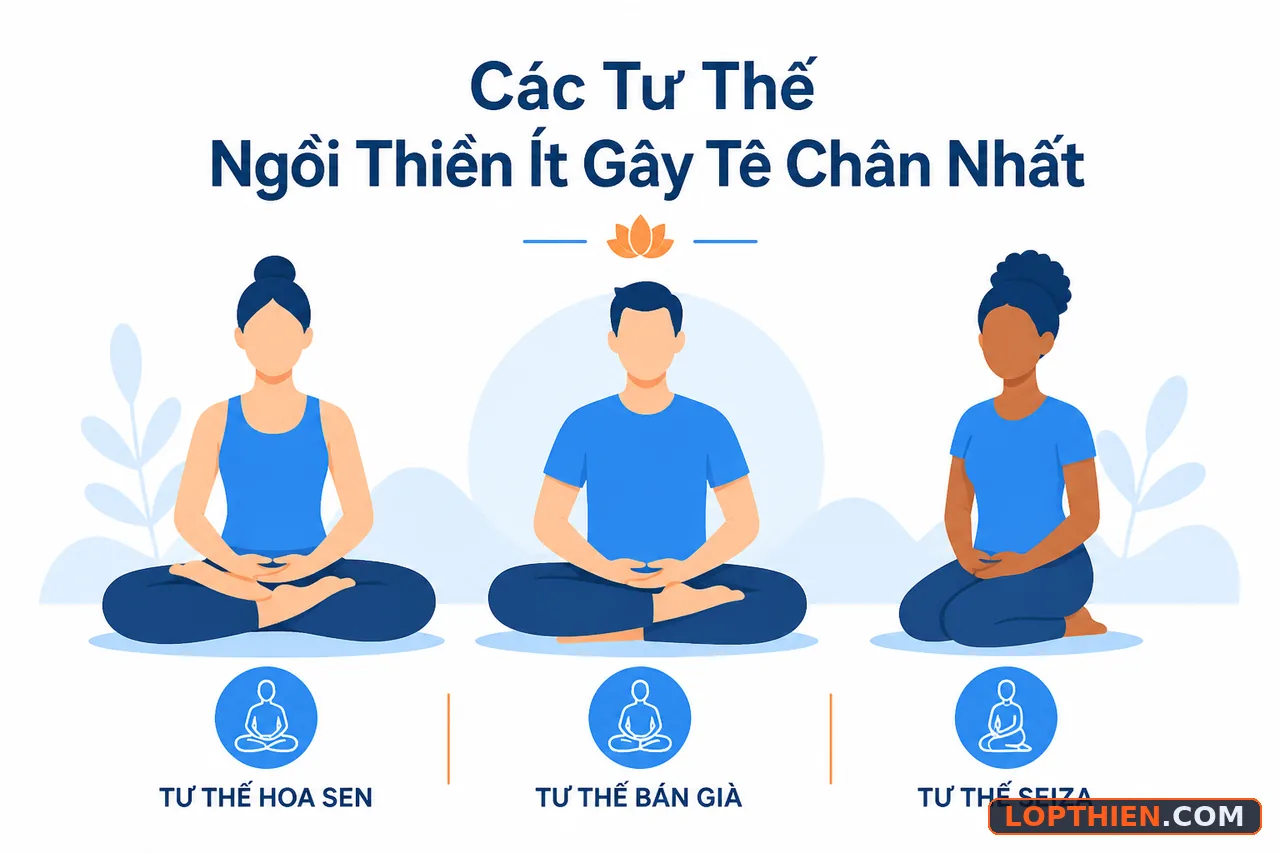 Ba tư thế ngồi thiền phù hợp với các thể trạng khác nhau