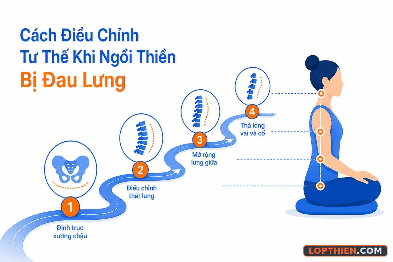 Cách điều chỉnh tư thế từng bước từ xương chậu lên