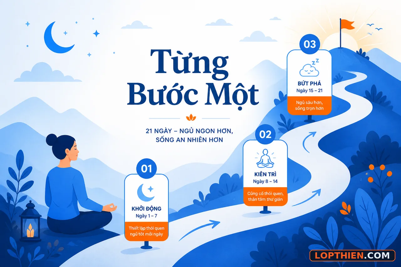 Hành trình 21 ngày xây dựng thói quen thiền cho người mất ngủ