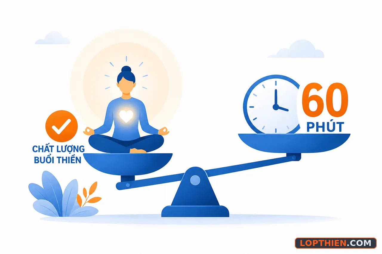 Chất lượng tập trung quan trọng hơn số lượng phút thiền