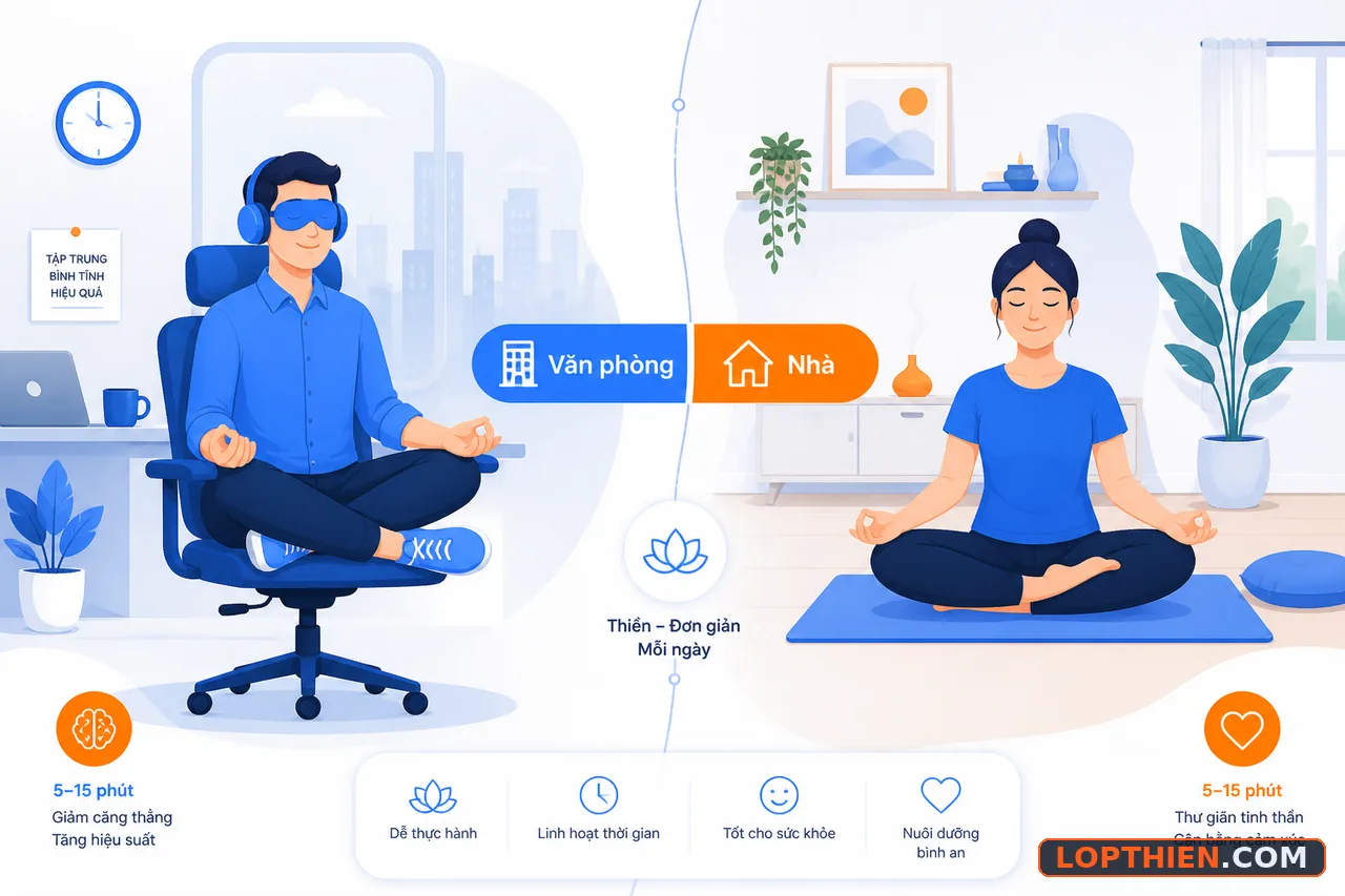Thiền ngủ trưa tại văn phòng hay ở nhà