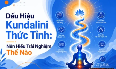 Dấu hiệu kundalini thức tỉnh được minh họa qua năng lượng tinh thần sáng sáng.