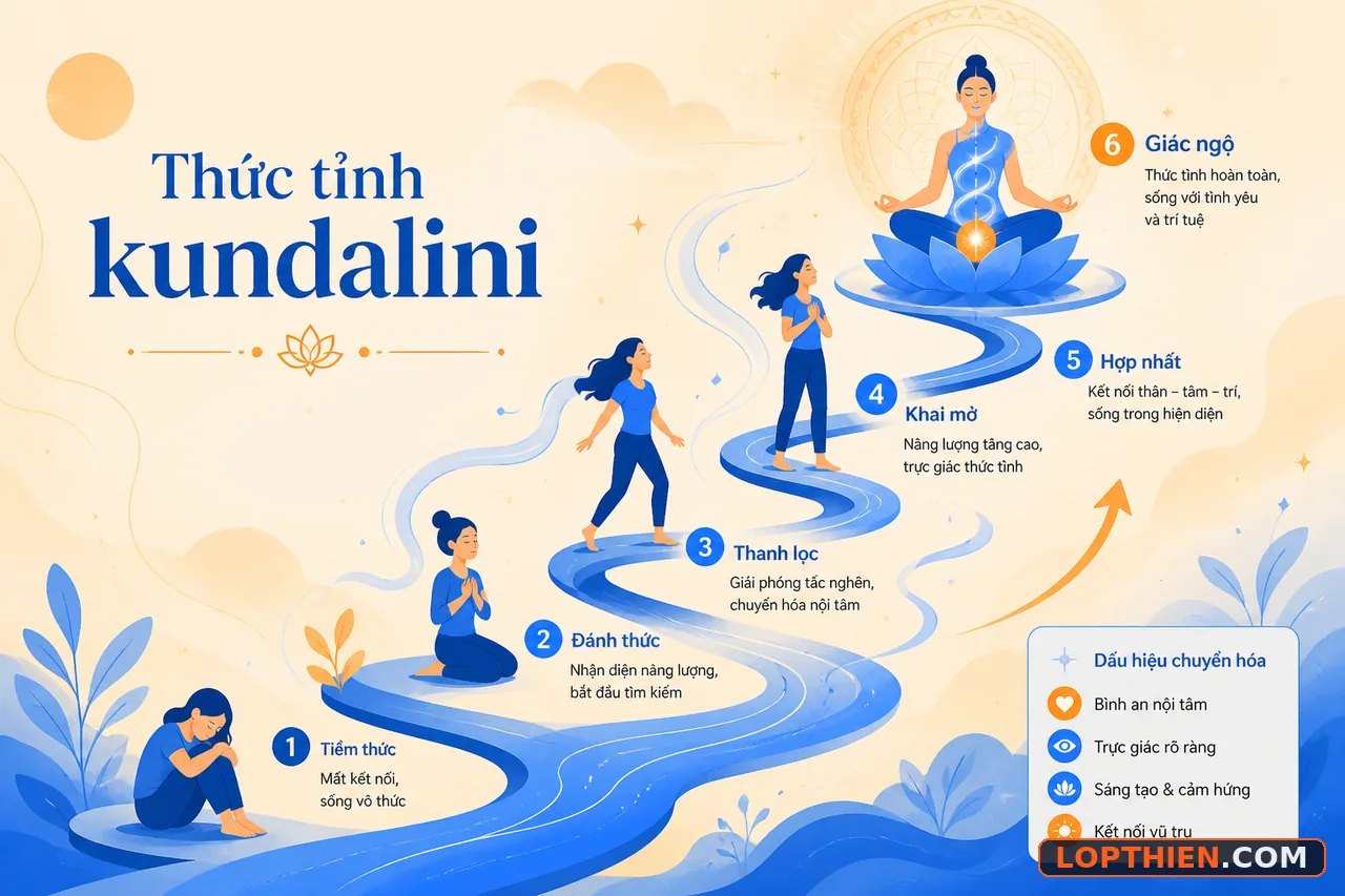 Quá trình thức tỉnh kundalini qua các giai đoạn theo thời gian