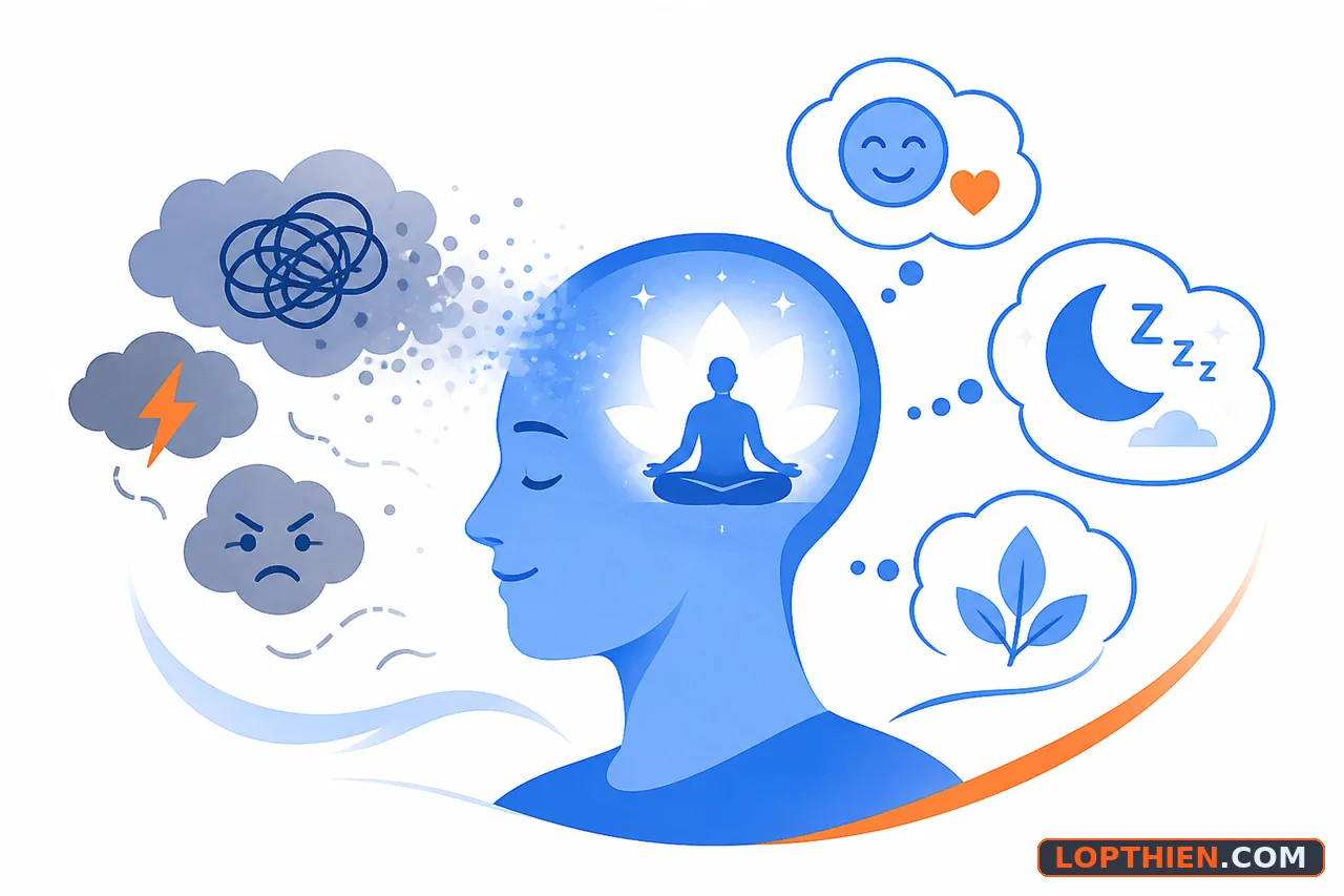 thay đổi tâm lý và cảm xúc của người thiền có tiến bộ