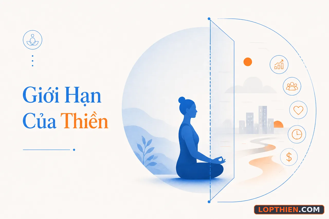 Giới hạn thiền - minh họa ranh giới của thiền qua hình học trừu tượng