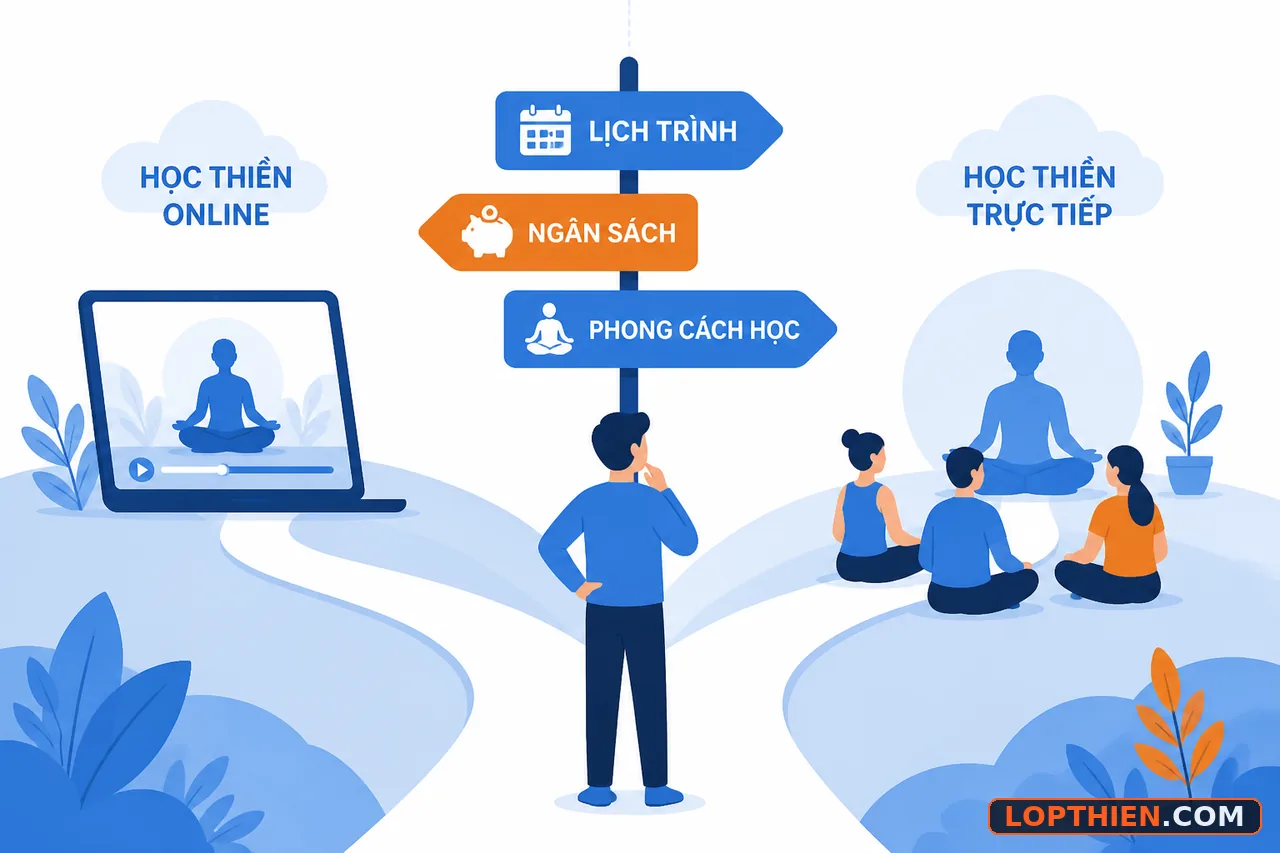Tiêu chí chọn hình thức thiền phù hợp với nhu cầu cá nhân.