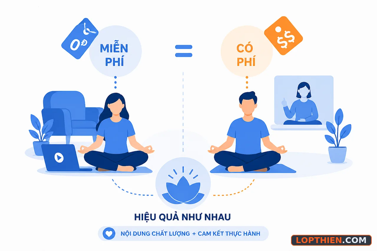 học thiền miễn phí hiệu quả bằng khóa học có phí