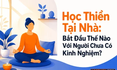 Học thiền tại nhà cho người chưa có kinh nghiệm, ngồi yên tĩnh trong phòng.