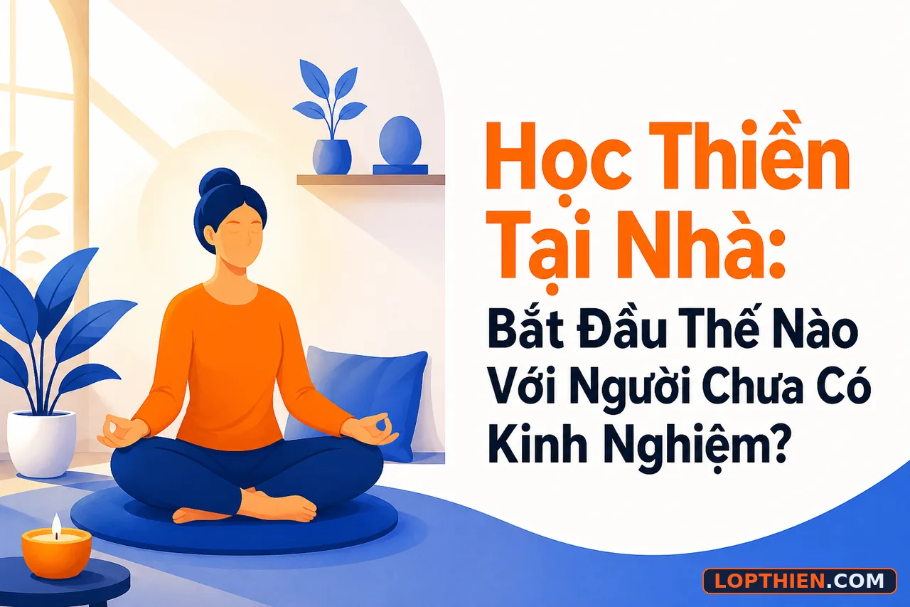 Học thiền tại nhà cho người chưa có kinh nghiệm, ngồi yên tĩnh trong phòng.