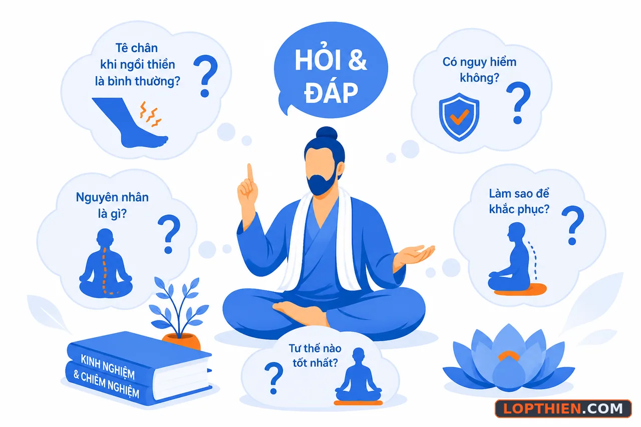 Câu hỏi chuyên sâu về tê chân khi ngồi thiền được giải đáp
