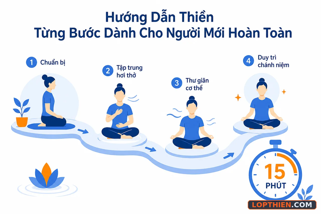 Hướng dẫn thiền từng bước dành cho người mới hoàn toàn.