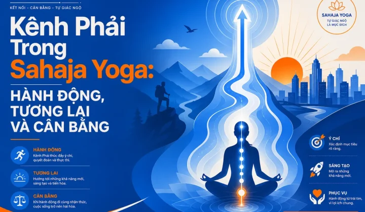 Kênh phải trong sahaja yoga: hành động, tương lai và cân bằng