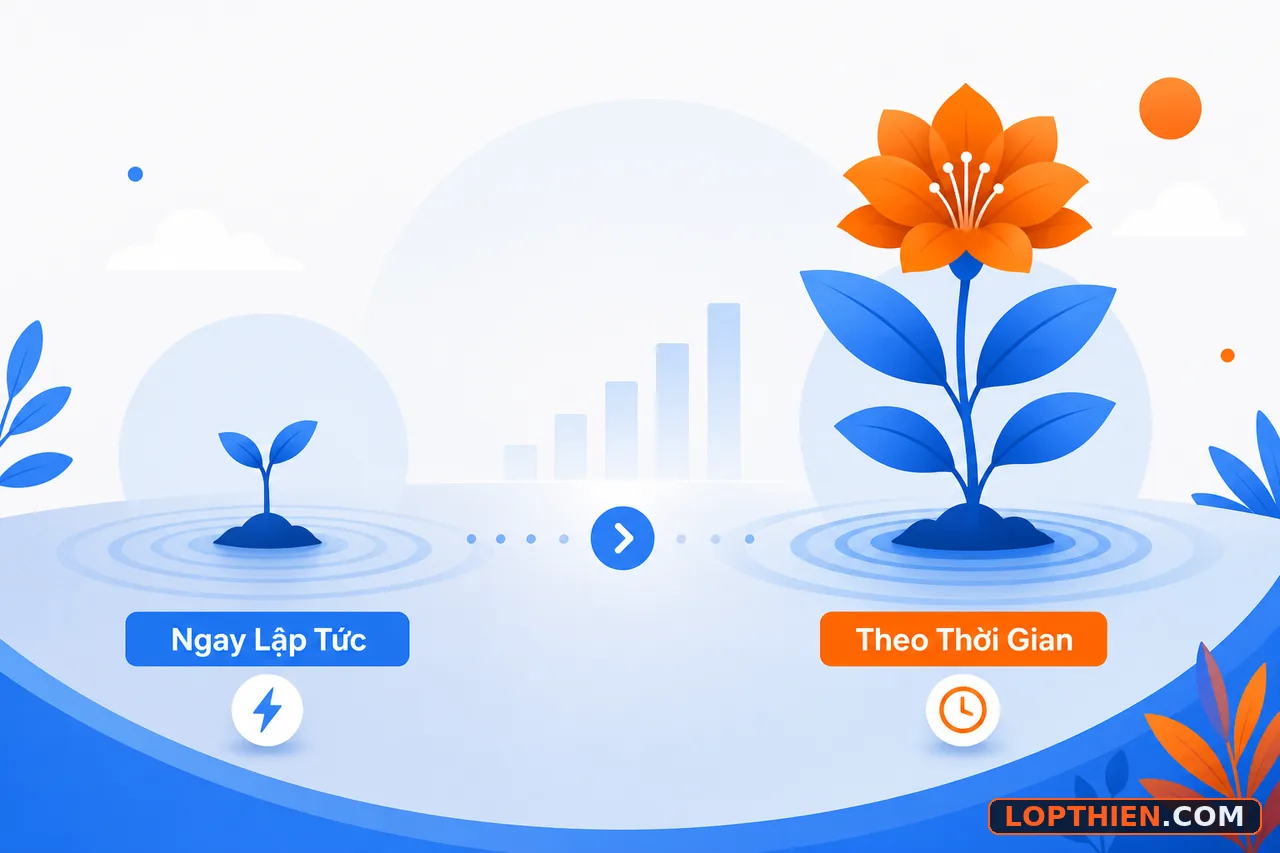 Hai giai đoạn công dụng thiền: ngay lập tức và tích lũy