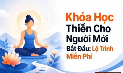 khóa học thiền cho người mới bắt đầu với người ngồi thiền yên tĩnh