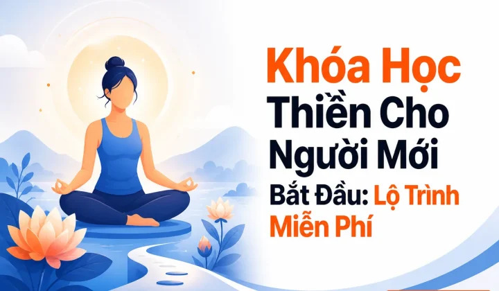 khóa học thiền cho người mới bắt đầu với người ngồi thiền yên tĩnh