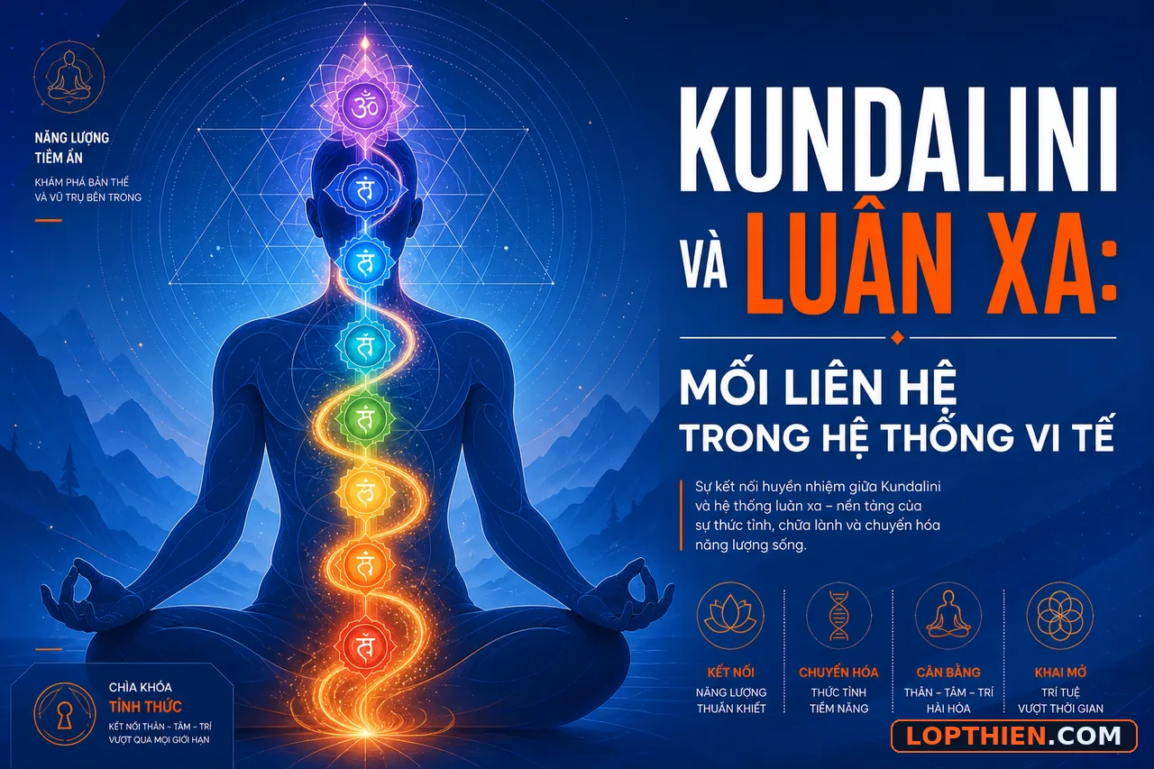 Kundalini và luân xa trong hệ thống năng lượng vi tế