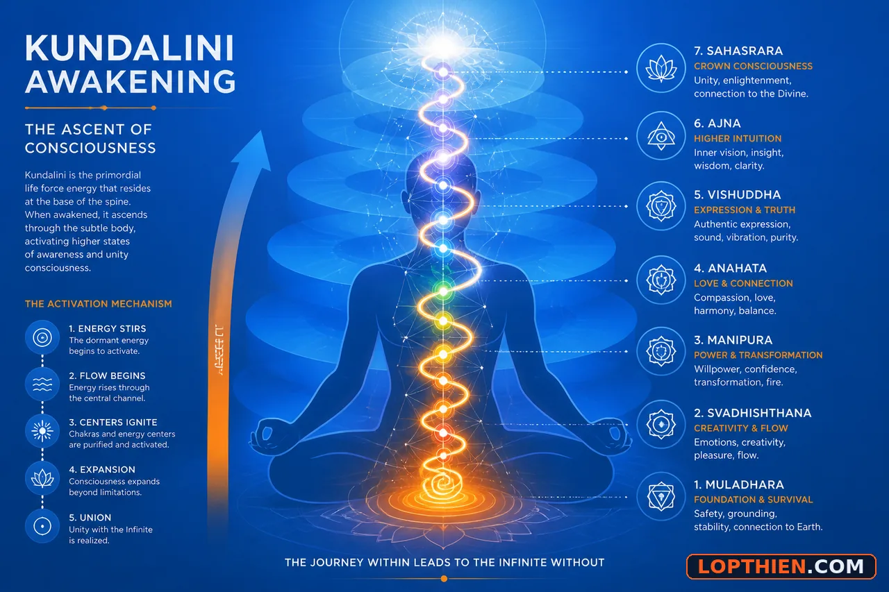 Cơ chế kết nối năng lượng kundalini với tự nhận thức sâu