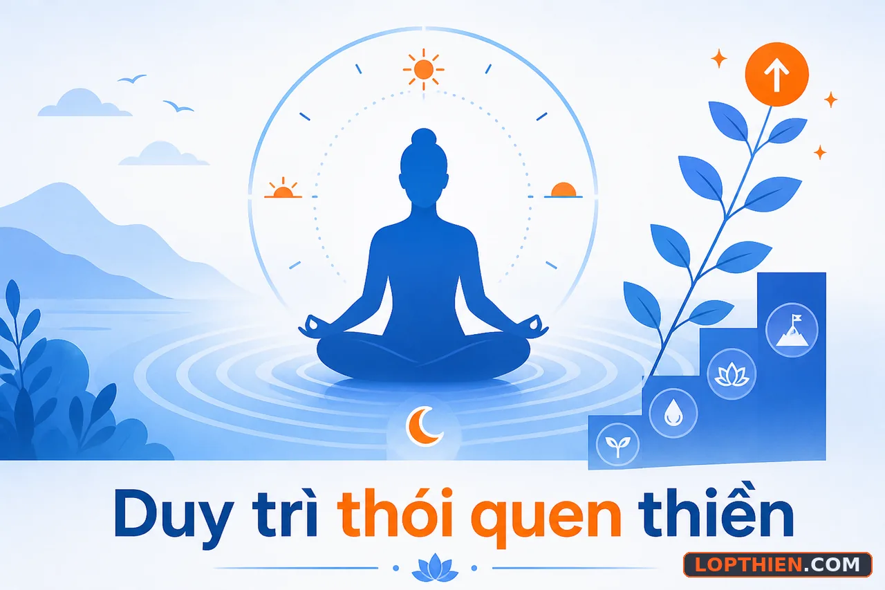 Duy trì thói quen thiền hằng ngày để điều tiết cảm xúc hiệu quả.