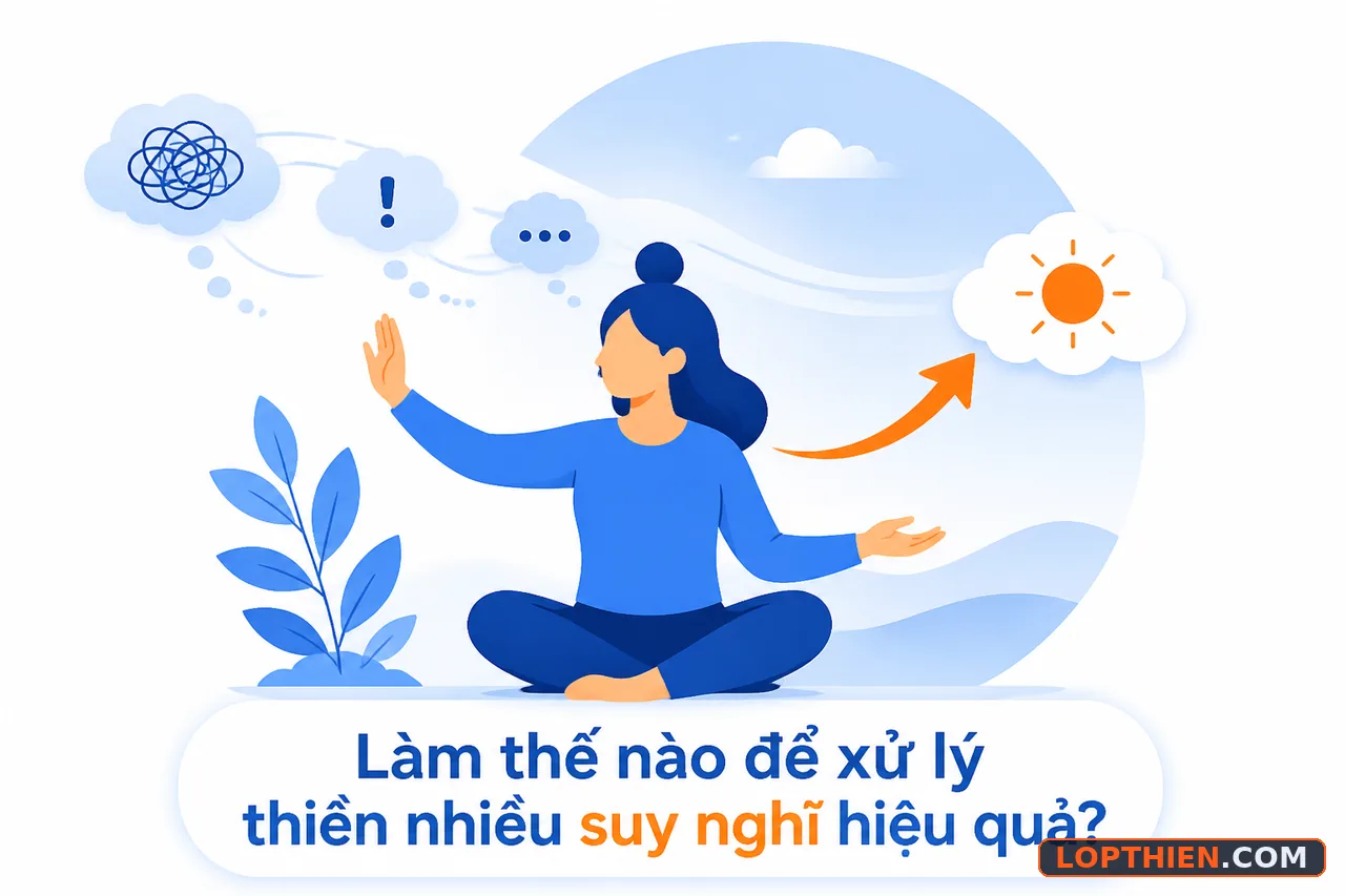Kỹ thuật xử lý hiệu quả thiền nhiều suy nghĩ qua sự chấp nhận.