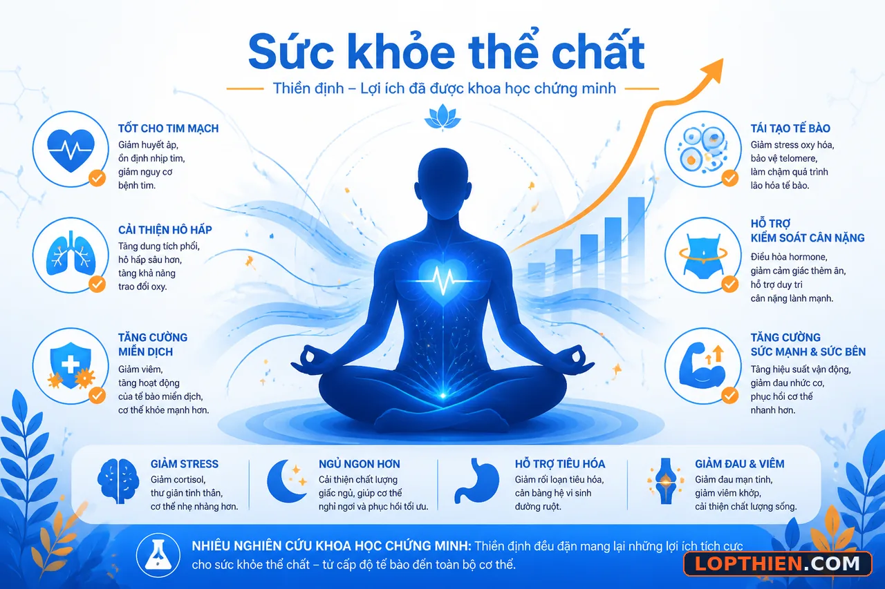 Tác dụng của thiền đối với sức khỏe thể chất được khoa học xác nhận