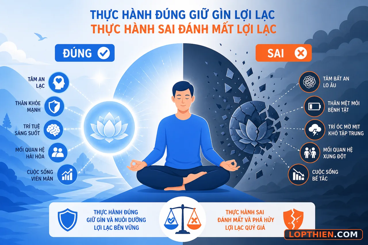 Lợi ích thiền bị mất đi khi thực hành không đúng cách