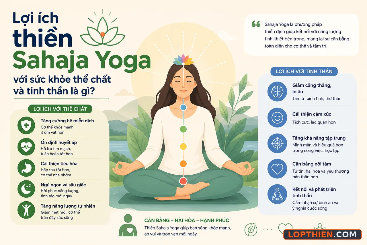 Lợi ích thiền Sahaja Yoga với sức khỏe thể chất và tinh thần là gì? - lợi ích thiền sahaja yoga