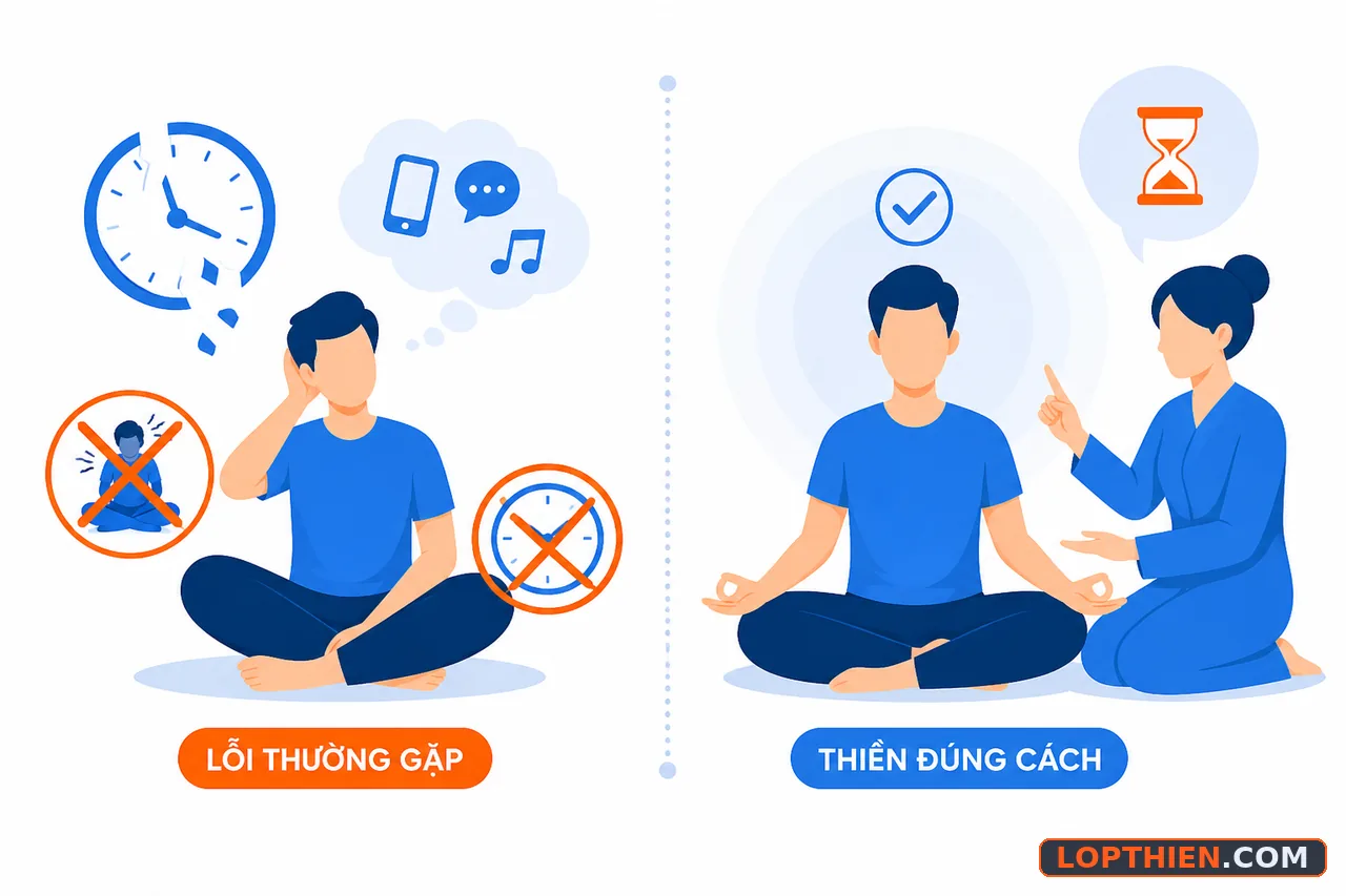 Những lỗi phổ biến của người mới khi thiền theo thời gian