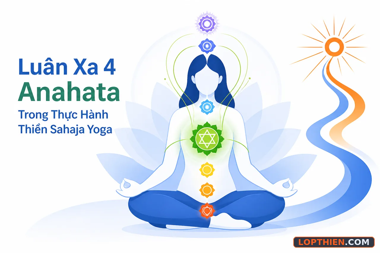 Luân xa 4 anahata trong thiền Sahaja Yoga, trung tâm tự giác ngộ.