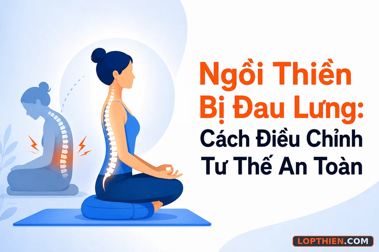 ngồi thiền bị đau lưng - cách điều chỉnh tư thế an toàn cho người mới bắt đầu