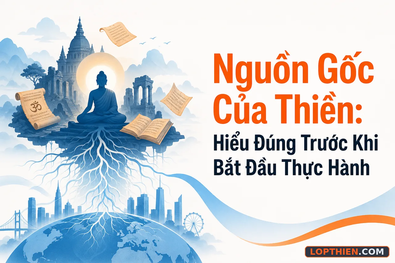 nguồn gốc của thiền từ Ấn Độ cổ đại lan rộng khắp thế giới qua nhiều nền văn hóa